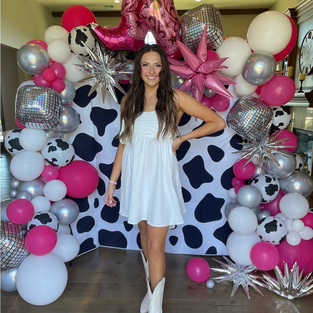 White sundress with bow in the back